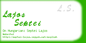 lajos septei business card